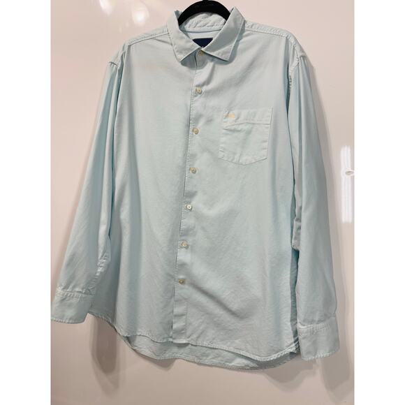 Tommy Bahama Button Up Cotton/Silk Light Blue Lightweight Casual Mens Size Large - Picture 7 of 9